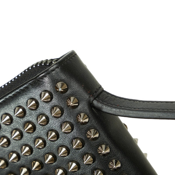 クリスチャンルブタン パネトーネ スパイク スタッズ ウォレットXL セカンドバッグ トラベルケース 長財布 1165043 ブラック レザー メンズ Christian Louboutin 【中古】
