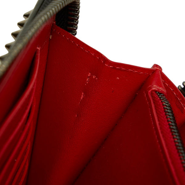 クリスチャンルブタン パネトーネ スパイク スタッズ ウォレットXL セカンドバッグ トラベルケース 長財布 1165043 ブラック レザー メンズ Christian Louboutin 【中古】