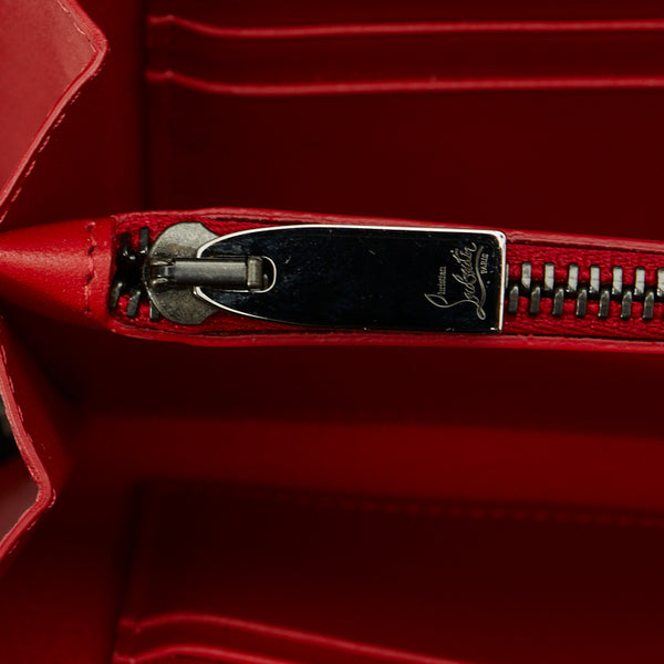 クリスチャンルブタン パネトーネ スパイク スタッズ ウォレットXL セカンドバッグ トラベルケース 長財布 1165043 ブラック レザー メンズ Christian Louboutin 【中古】