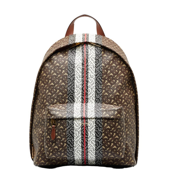 バーバリー TBモノグラム リュック バックパック ブラウン マルチカラー PVC レザー メンズ BURBERRY 【中古】