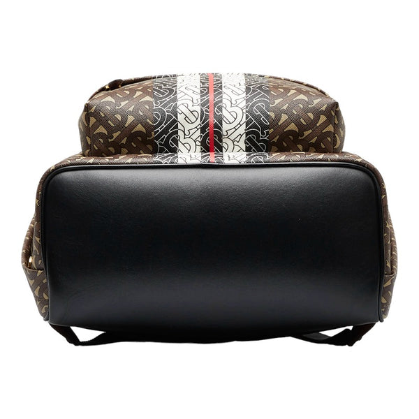 バーバリー TBモノグラム リュック バックパック ブラウン マルチカラー PVC レザー メンズ BURBERRY 【中古】