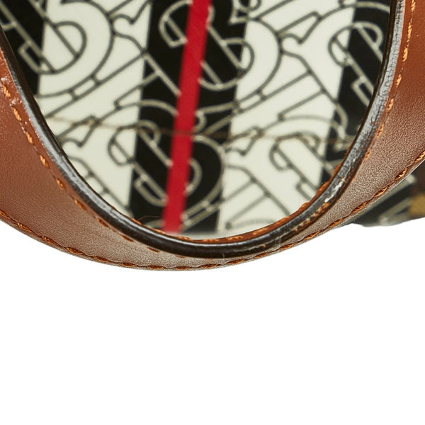バーバリー TBモノグラム リュック バックパック ブラウン マルチカラー PVC レザー メンズ BURBERRY 【中古】