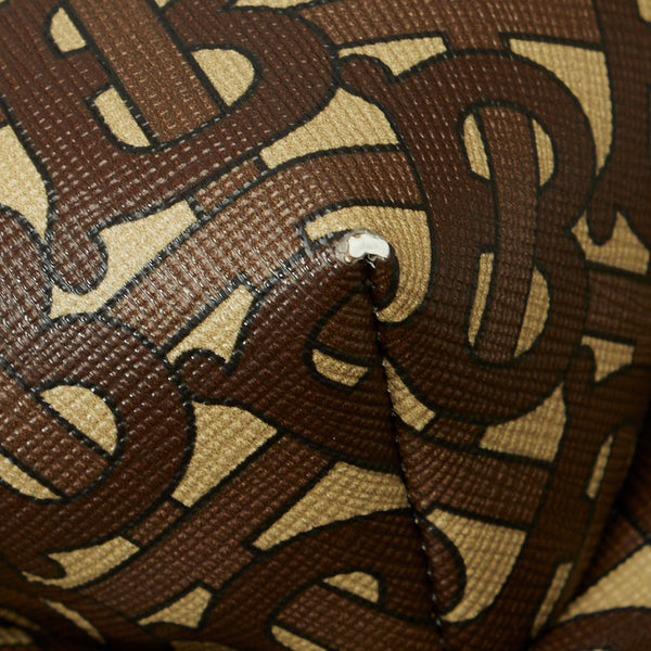 バーバリー TBモノグラム リュック バックパック ブラウン マルチカラー PVC レザー メンズ BURBERRY 【中古】