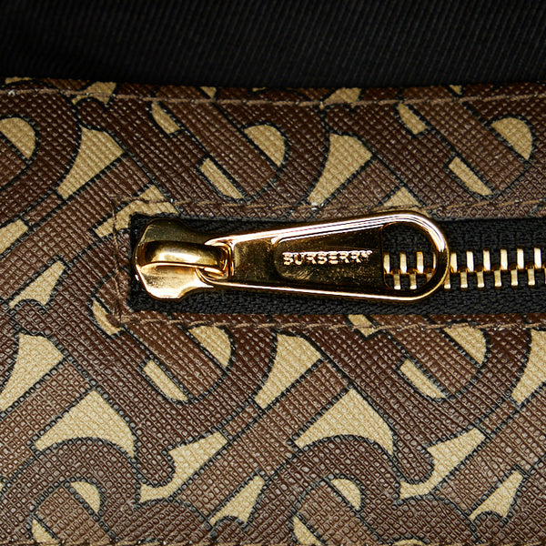 バーバリー TBモノグラム リュック バックパック ブラウン マルチカラー PVC レザー メンズ BURBERRY 【中古】