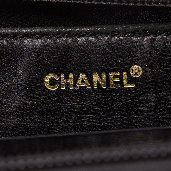 シャネル ココマーク ラウンドファスナー 長財布 ブラック キャビアスキン レディース CHANEL 【中古】