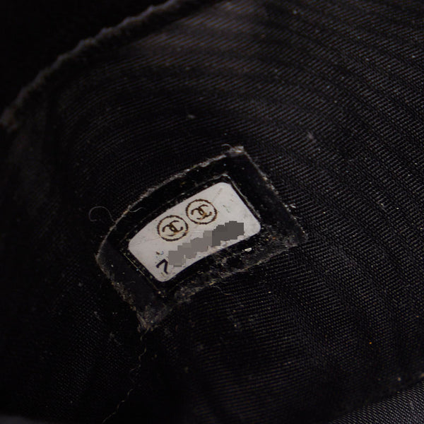 シャネル ココマーク ラウンドファスナー 長財布 ブラック キャビアスキン レディース CHANEL 【中古】