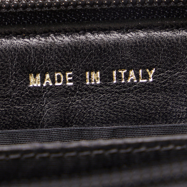 シャネル ココマーク ラウンドファスナー 長財布 ブラック キャビアスキン レディース CHANEL 【中古】