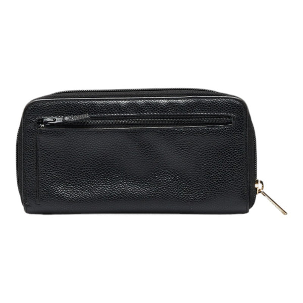 シャネル ココマーク ラウンドファスナー 長財布 ブラック キャビアスキン レディース CHANEL 【中古】