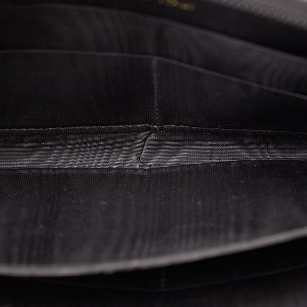 シャネル ココマーク ラウンドファスナー 長財布 ブラック キャビアスキン レディース CHANEL 【中古】