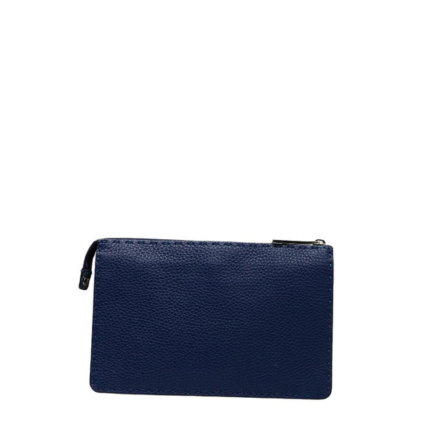 フェンディ セレリア クラッチバッグ 7VA350 ブルー レザー レディース FENDI 【中古】