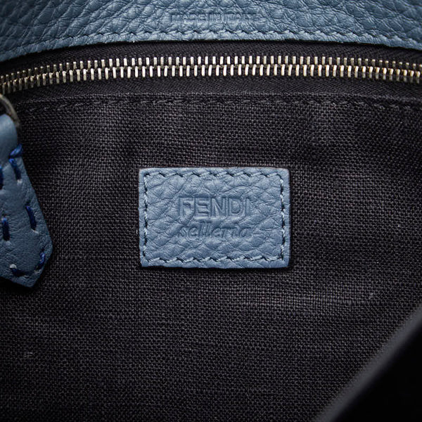 フェンディ セレリア クラッチバッグ 7VA350 ブルー レザー レディース FENDI 【中古】