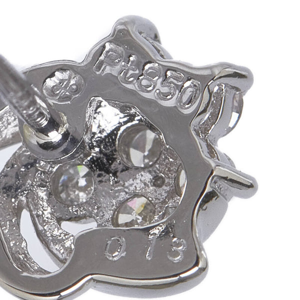 Pt850 プラチナ ダイヤ0.26ct ピアス レディース 【中古】