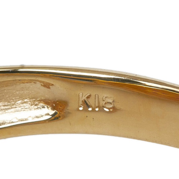 K18YG イエローゴールド ルビー0.35ct ダイヤ0.05ct パンサー リング 指輪 レディース 14号 【中古】