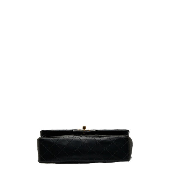 シャネル マトラッセ ダブルフラップ チェーン ショルダーバッグ ブラック ゴールド ラムスキン レディース CHANEL 【中古】