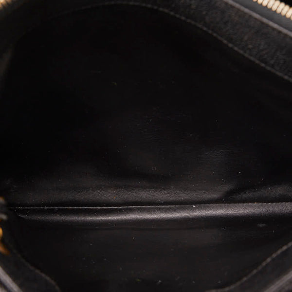 シャネル ココマーク シングルフラップ チェーン トートバッグ ブラック キャビアスキン レディース CHANEL 【中古】