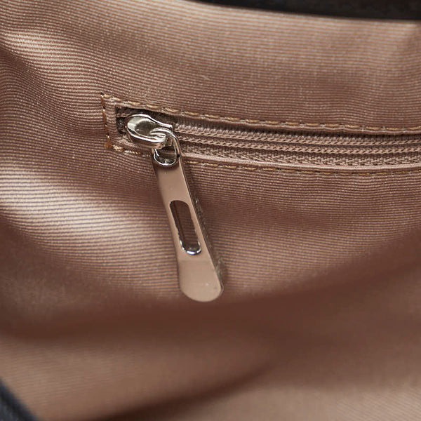 バーバリー ノバチェック ハンドバッグ ベージュ ブラック PVC レザー レディース BURBERRY 【中古】