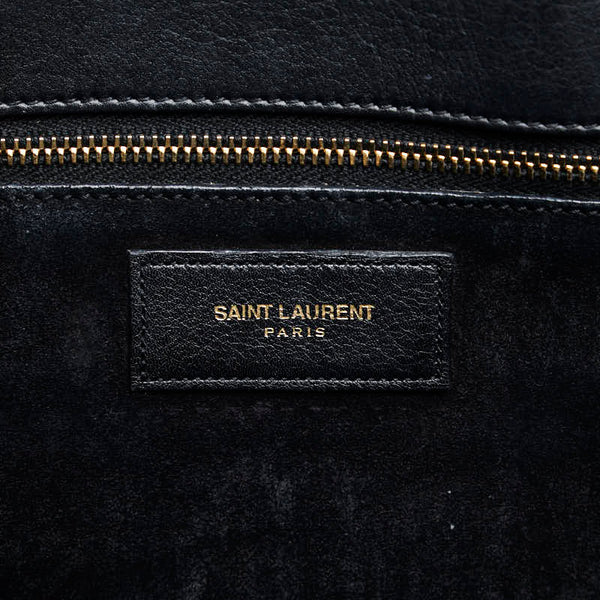 サンローラン サック ド ジュール ハンドバッグ ブラック レザー レディース SAINT LAURENT 【中古】