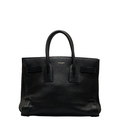 サンローラン サック ド ジュール ハンドバッグ ブラック レザー レディース SAINT LAURENT 【中古】