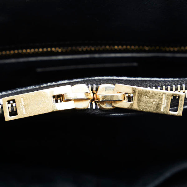 サンローラン サック ド ジュール ハンドバッグ ブラック レザー レディース SAINT LAURENT 【中古】