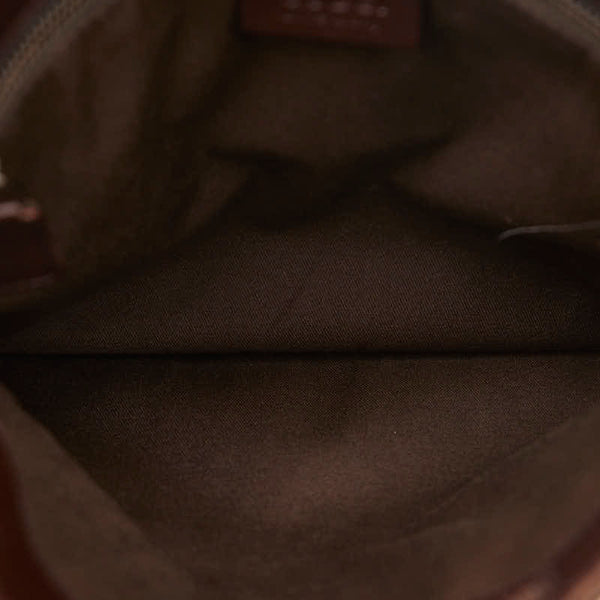 グッチ グッチシマ 斜め掛け ショルダーバッグ 27639 ブラウン キャンバス レザー レディース GUCCI 【中古】