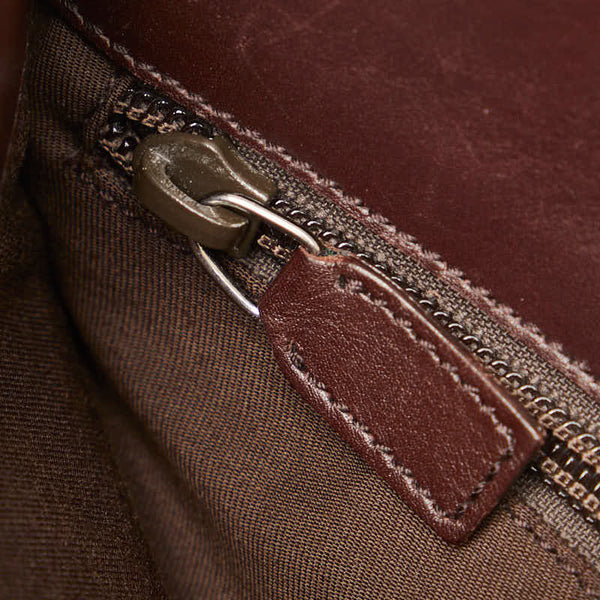 グッチ グッチシマ 斜め掛け ショルダーバッグ 27639 ブラウン キャンバス レザー レディース GUCCI 【中古】