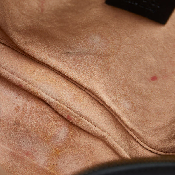 グッチ GGマーモント キルティング スモール 斜め掛け チェーン ショルダーバッグ 447632 ブラック レザー レディース GUCCI 【中古】