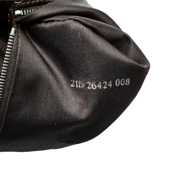フェンディ ズッカ マンマバケット ショルダーバッグ 26424 アイボリー キャンバス レザー レディース FENDI 【中古】