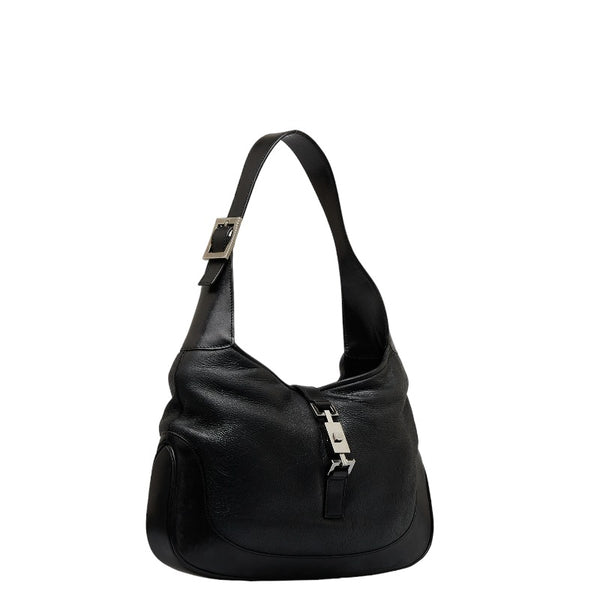 グッチ ジャッキー ワンショルダーバッグ 00963 ブラック レザー ファー レディース GUCCI 【中古】