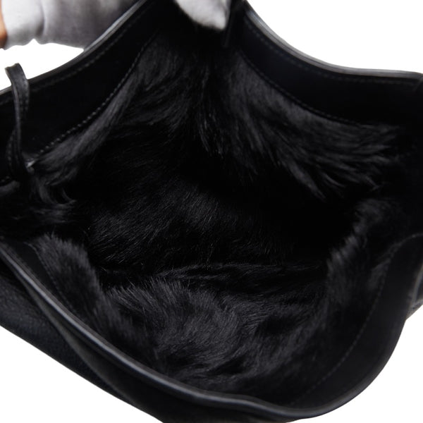 グッチ ジャッキー ワンショルダーバッグ 00963 ブラック レザー ファー レディース GUCCI 【中古】