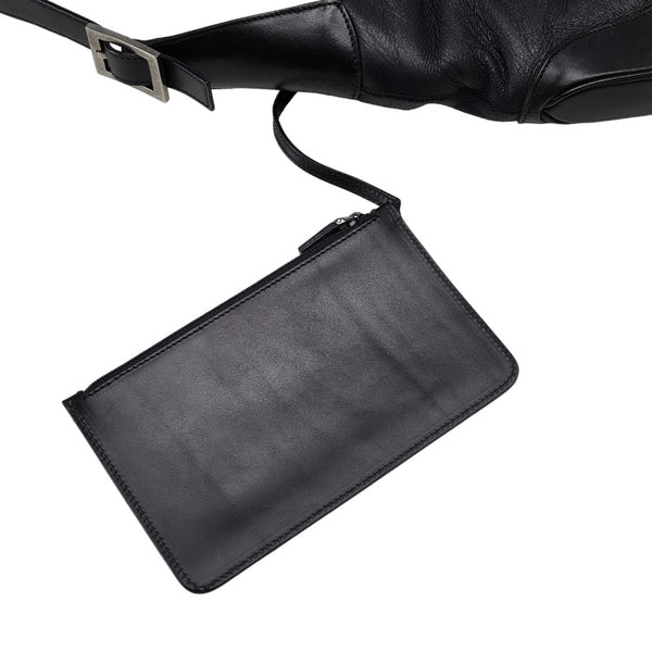 グッチ ジャッキー ワンショルダーバッグ 00963 ブラック レザー ファー レディース GUCCI 【中古】