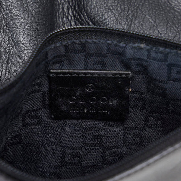 グッチ ジャッキー ワンショルダーバッグ 00963 ブラック レザー ファー レディース GUCCI 【中古】