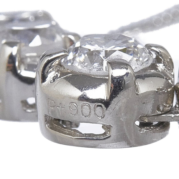 Pt900 プラチナ Pt850 プラチナ ダイヤ1.00ct ネックレス レディース 【中古】