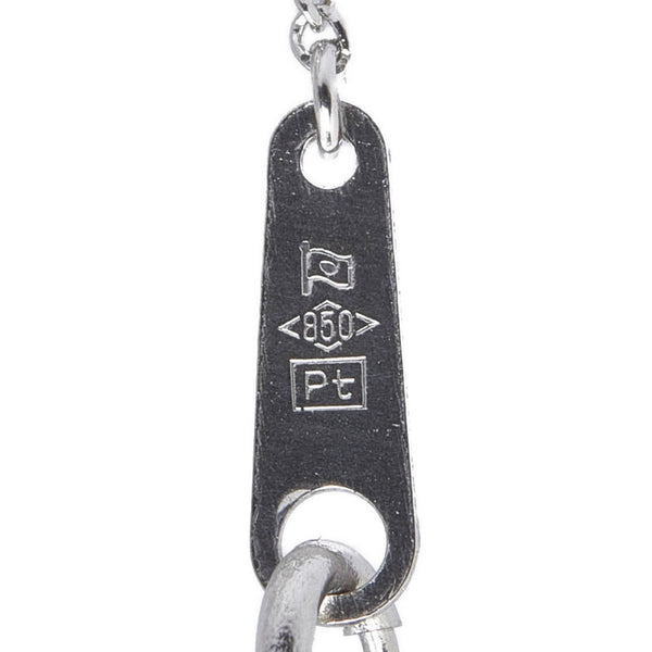 Pt900 プラチナ Pt850 プラチナ ダイヤ1.00ct ネックレス レディース 【中古】