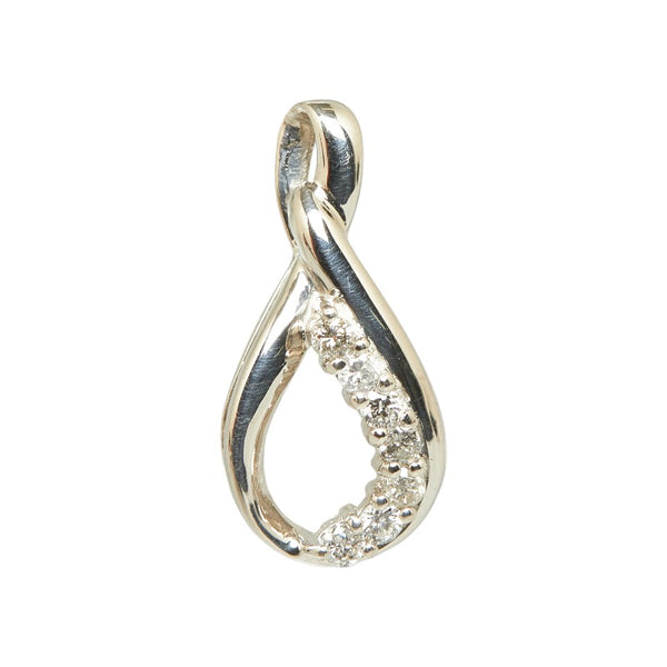 Pt900 プラチナ ダイヤ0.15ct ペンダントトップ レディース 【中古】