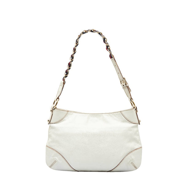 グッチ シェリーライン ショルダーバッグ ワンショルダーバッグ 153011 ホワイト レザー レディース GUCCI 【中古】