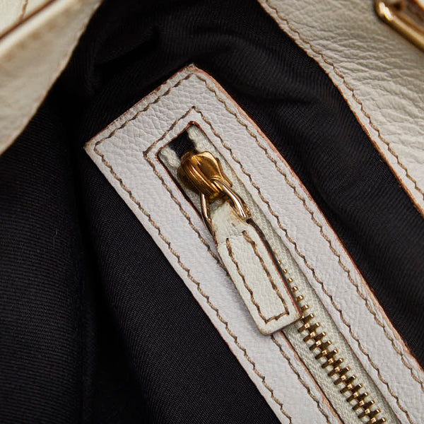 グッチ シェリーライン ショルダーバッグ ワンショルダーバッグ 153011 ホワイト レザー レディース GUCCI 【中古】