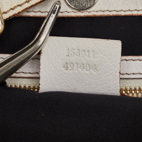 グッチ シェリーライン ショルダーバッグ ワンショルダーバッグ 153011 ホワイト レザー レディース GUCCI 【中古】