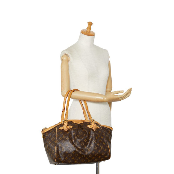 ルイ ヴィトン モノグラム ティヴォリGM ハンドバッグ ショルダーバッグ M40144 ブラウン PVC レザー レディース LOUIS VUITTON 【中古】