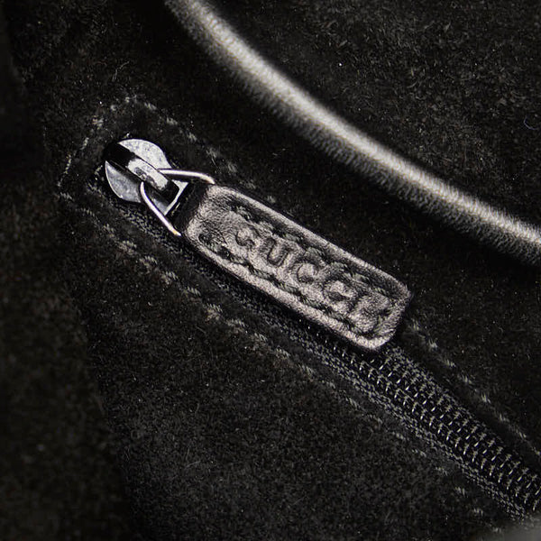 グッチ GG柄 ショルダーバッグ ワンショルダーバッグ 001 3748 ブラック スウェード レザー レディース GUCCI 【中古】