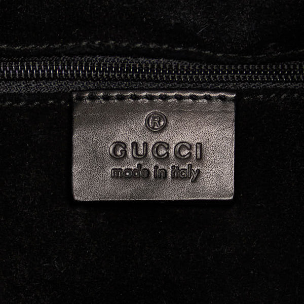 グッチ GG柄 ショルダーバッグ ワンショルダーバッグ 001 3748 ブラック スウェード レザー レディース GUCCI 【中古】