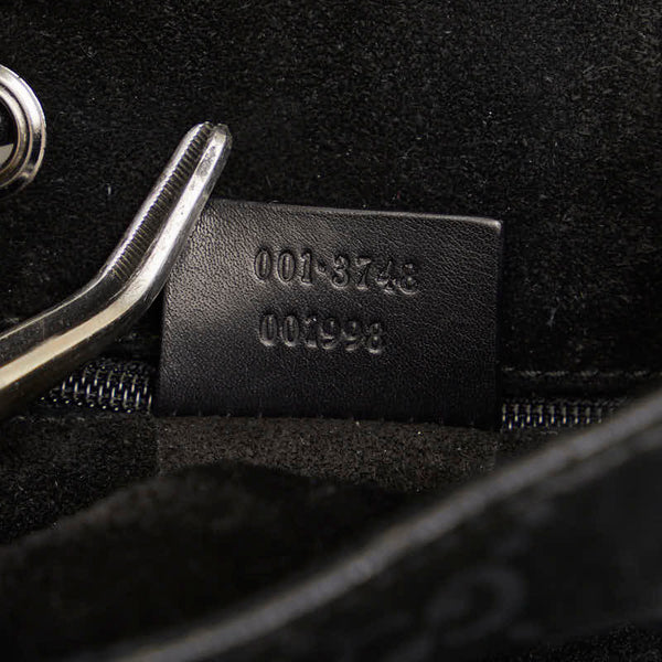 グッチ GG柄 ショルダーバッグ ワンショルダーバッグ 001 3748 ブラック スウェード レザー レディース GUCCI 【中古】