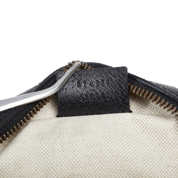 グッチ GG ベルベット ラウンド 斜めがけ ショルダーバッグ 574978 ワインレッド ブラック ベルベット レザー レディース GUCCI 【中古】