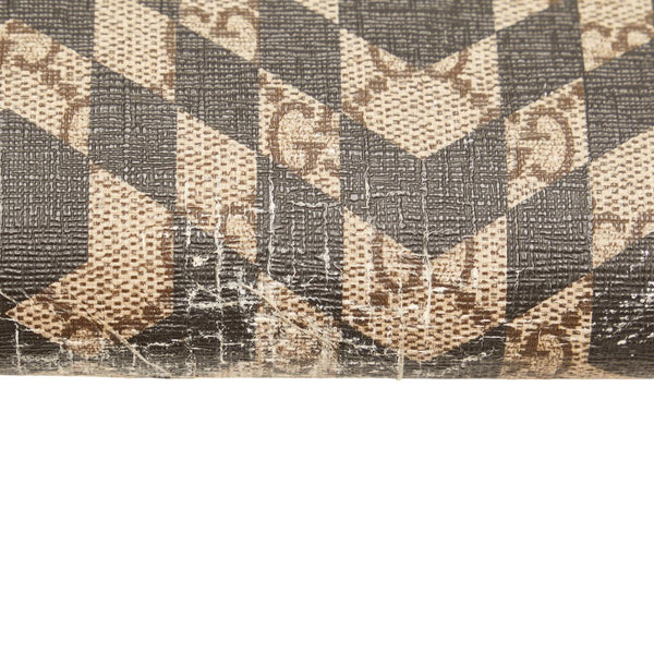 グッチ GGスプリーム カレイドスター クラッチバッグ セカンドバッグ 406725 ベージュ ブラック PVC レザー メンズ GUCCI 【中古】