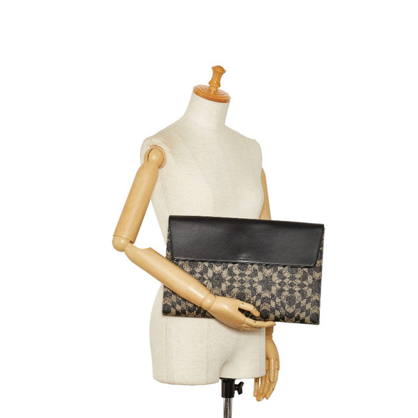 グッチ GGスプリーム カレイドスター クラッチバッグ セカンドバッグ 406725 ベージュ ブラック PVC レザー メンズ GUCCI 【中古】