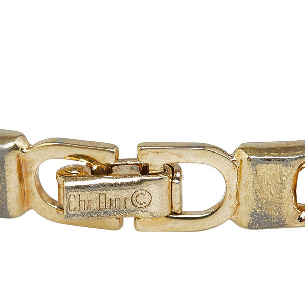 ディオール ロゴプレート D金具 バングル ブレスレット ゴールド シルバー メタル メッキ レディース Dior 【中古】