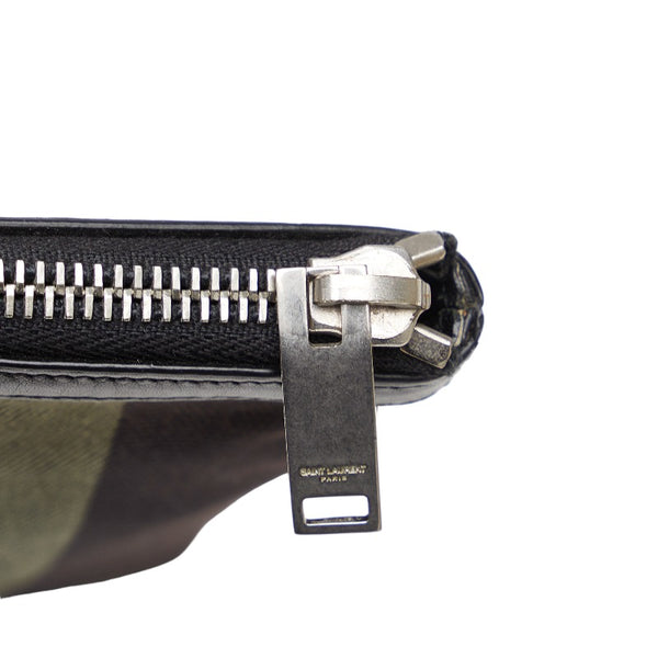 サンローラン クラッチバッグ セカンドバッグ 414764 ブラック カーキ キャンバス メンズ SAINT LAURENT 【中古】