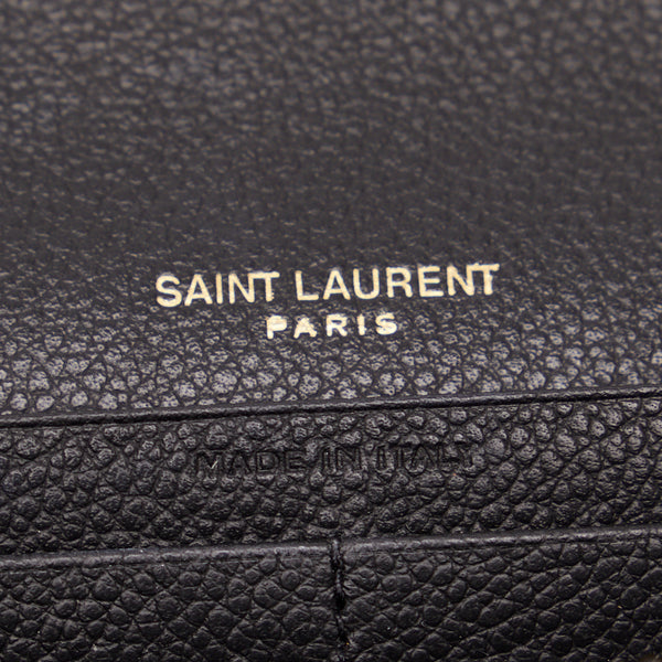 サンローラン カサンドラ 長財布 414567 ブラック レザー レディース SAINT LAURENT 【中古】