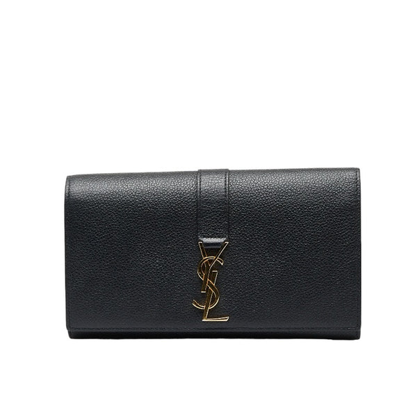 サンローラン カサンドラ 長財布 414567 ブラック レザー レディース SAINT LAURENT 【中古】