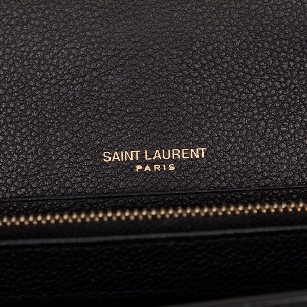 サンローラン カサンドラ 長財布 414567 ブラック レザー レディース SAINT LAURENT 【中古】