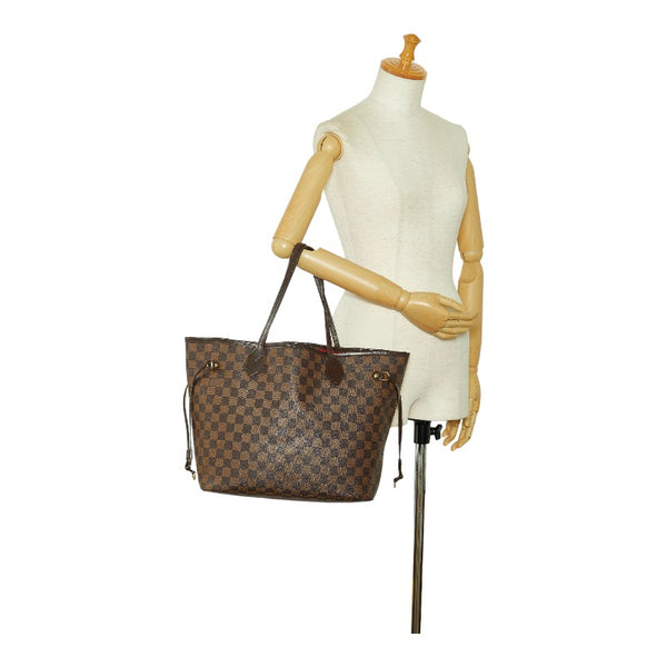 ルイ ヴィトン ダミエ ネヴァーフルMM ショルダーバッグ トートバッグ N51105 ブラウン PVC レザー レディース LOUIS VUITTON 【中古】